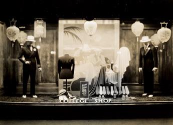 (WINDOW DISPLAYS) Thick album with more than 220 photographs of window display tableaux at Kleinhans Department Store in Buffalo, New Y